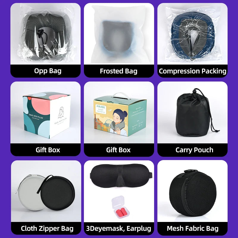 Cartoon Cute Cat 2 in 1 U Shape Travel Neck Pillow Micro Beads Cushion Animal Design for Kids Teenagers Adults Toy