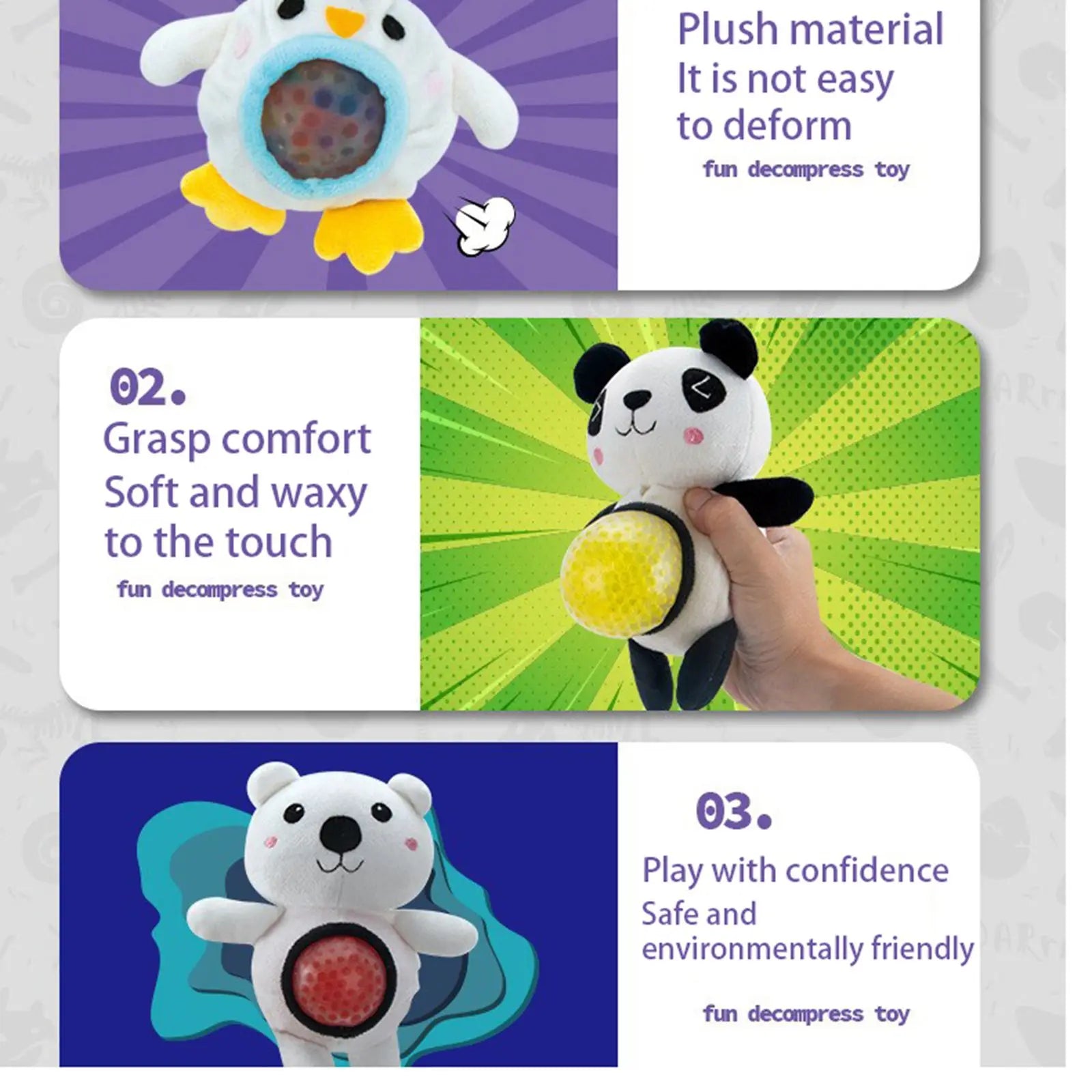 Plush Doll Pinch Fun Toy Creative Unique Stress Relieving Toy Pinch Ball Small Monster Gift