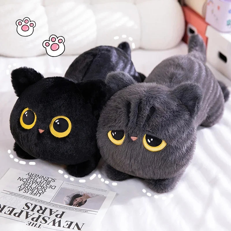New Cute Cat Lying Doll Plush Sofa Pillow Kawaii Cartoon Animal Gift Stuffed Toy Office Home Sleep Decor Valentine's Day