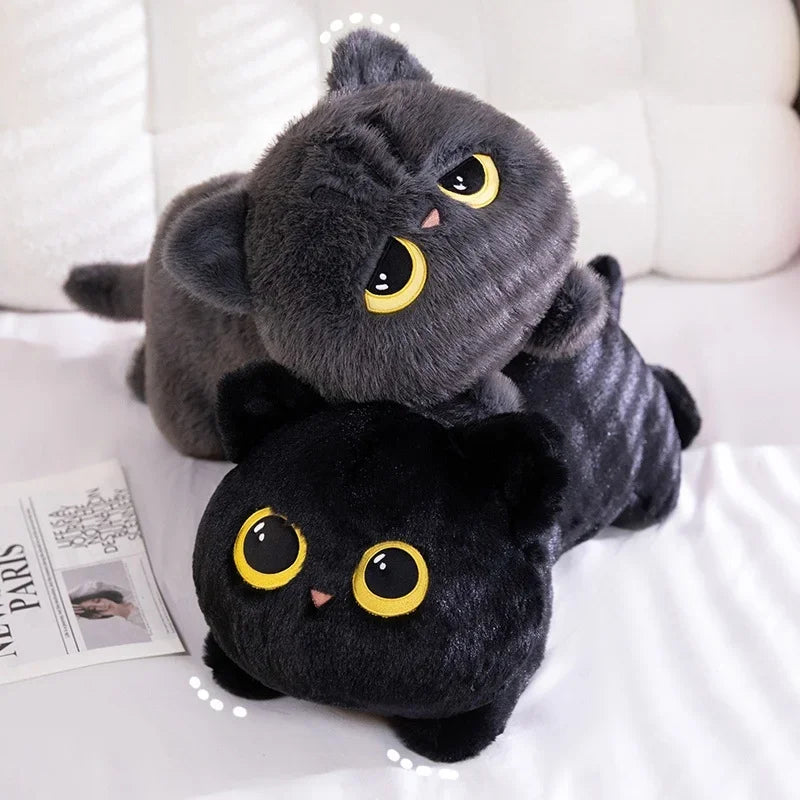 New Cute Cat Lying Doll Plush Sofa Pillow Kawaii Cartoon Animal Gift Stuffed Toy Office Home Sleep Decor Valentine's Day