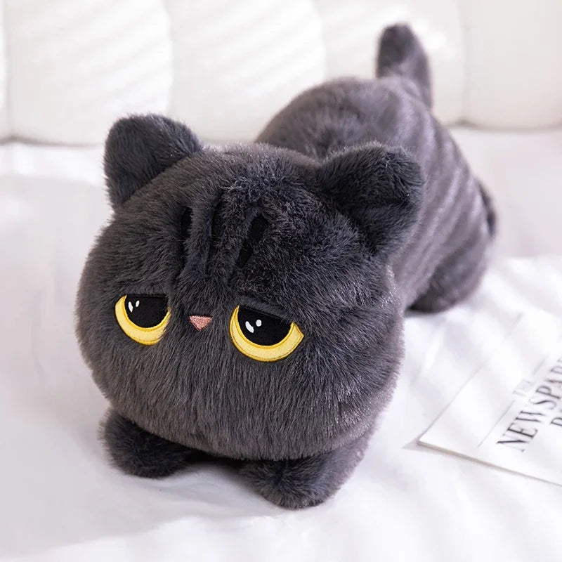 New Cute Cat Lying Doll Plush Sofa Pillow Kawaii Cartoon Animal Gift Stuffed Toy Office Home Sleep Decor Valentine's Day