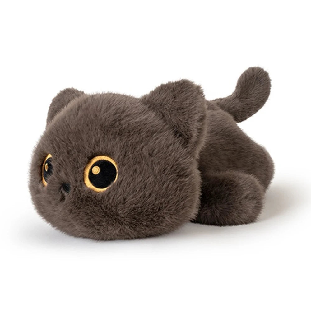 25cm Black Cat Siamese Kitten Plush Toys Cartoon Lifelike Kitten Dolls Animal Artificial Touch Doll Kids Girls Birthday Gifts