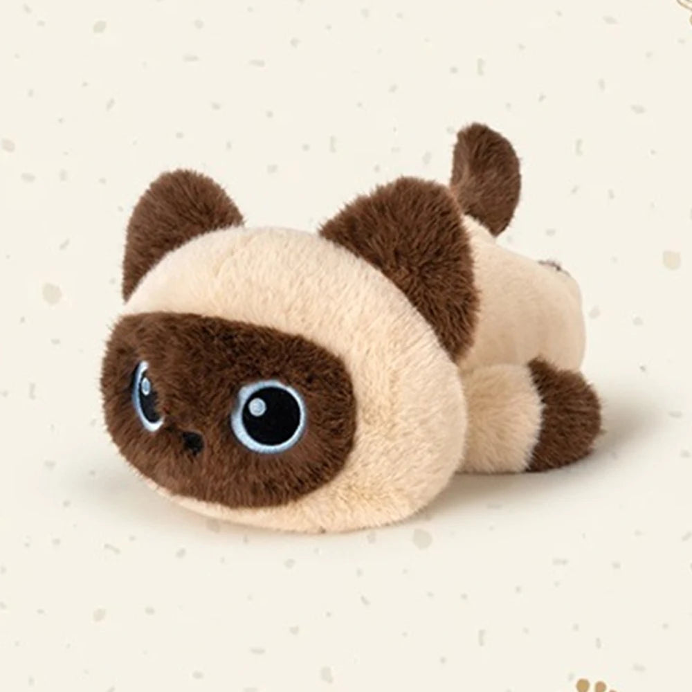 25cm Black Cat Siamese Kitten Plush Toys Cartoon Lifelike Kitten Dolls Animal Artificial Touch Doll Kids Girls Birthday Gifts