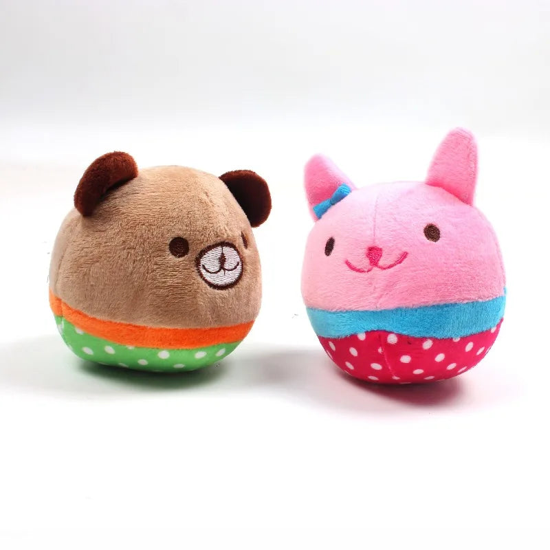 Plush Dog Toy for Small Medium Pets Funny Interactive Squeaky Toys Cow/Pig Shape Stuffed Dog Chew Toy Supplies