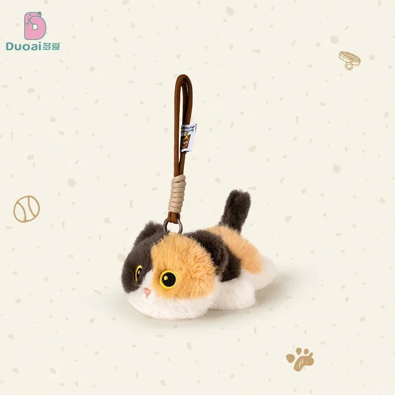 Soft Cartoon Cat Plush Toys Cute Animals Siamese Kitten Lovely Stuffed Doll Pendant Key Chain Birthyday Xmas Gift For Girl Boy