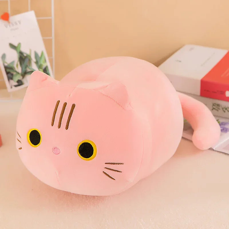 Plush Cat Toy Soft Cute Brown Stuffed Animal Cat Pillow Kids Students Toys Gifts Birthday For Lovers Gift Children Home Textile
