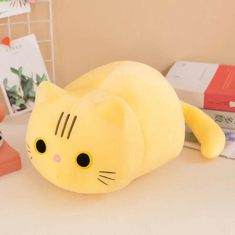 Plush Cat Toy Soft Cute Brown Stuffed Animal Cat Pillow Kids Students Toys Gifts Birthday For Lovers Gift Children Home Textile