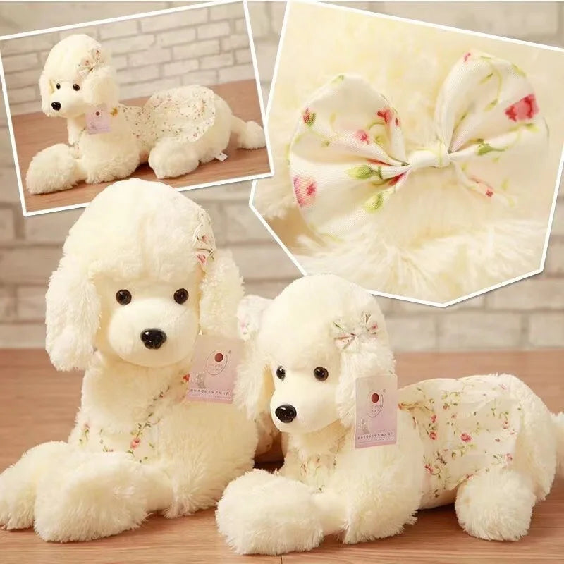 Plush Cute Poodle Toy Doll Interactive Accompanying Dog Toys Doll Simulation Puppy Stuff Fidget Toy Birthday Gift Pet Supplies
