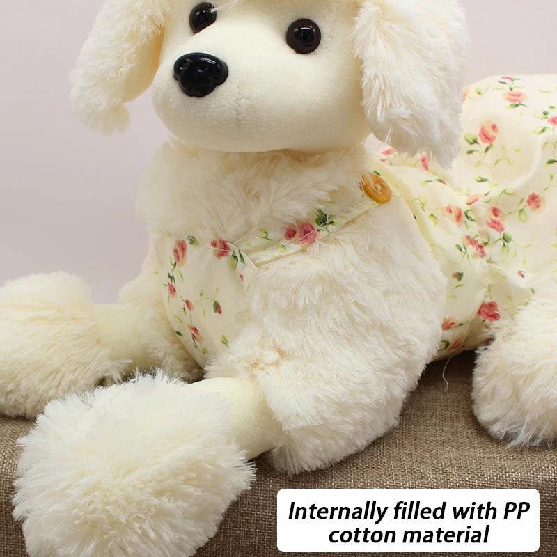 Plush Cute Poodle Toy Doll Interactive Accompanying Dog Toys Doll Simulation Puppy Stuff Fidget Toy Birthday Gift Pet Supplies