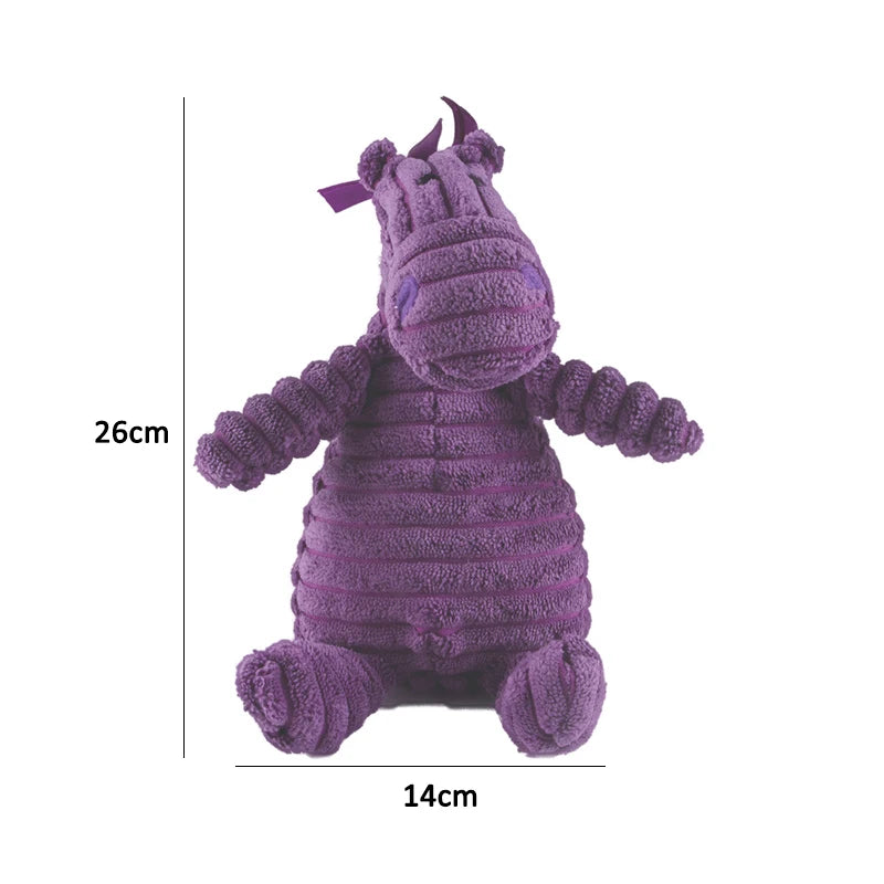 Plush Dog Toys for Puppy Pets Bite Resistant Squeaky Toys Corduroy Dog Companionship Toy Animals Shape Training Accessories for