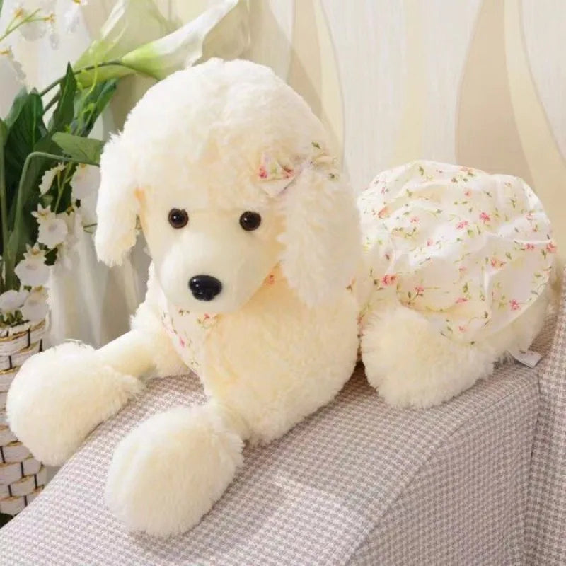 Plush Cute Poodle Toy Doll Interactive Accompanying Dog Toys Doll Simulation Puppy Stuff Fidget Toy Birthday Gift Pet Supplies